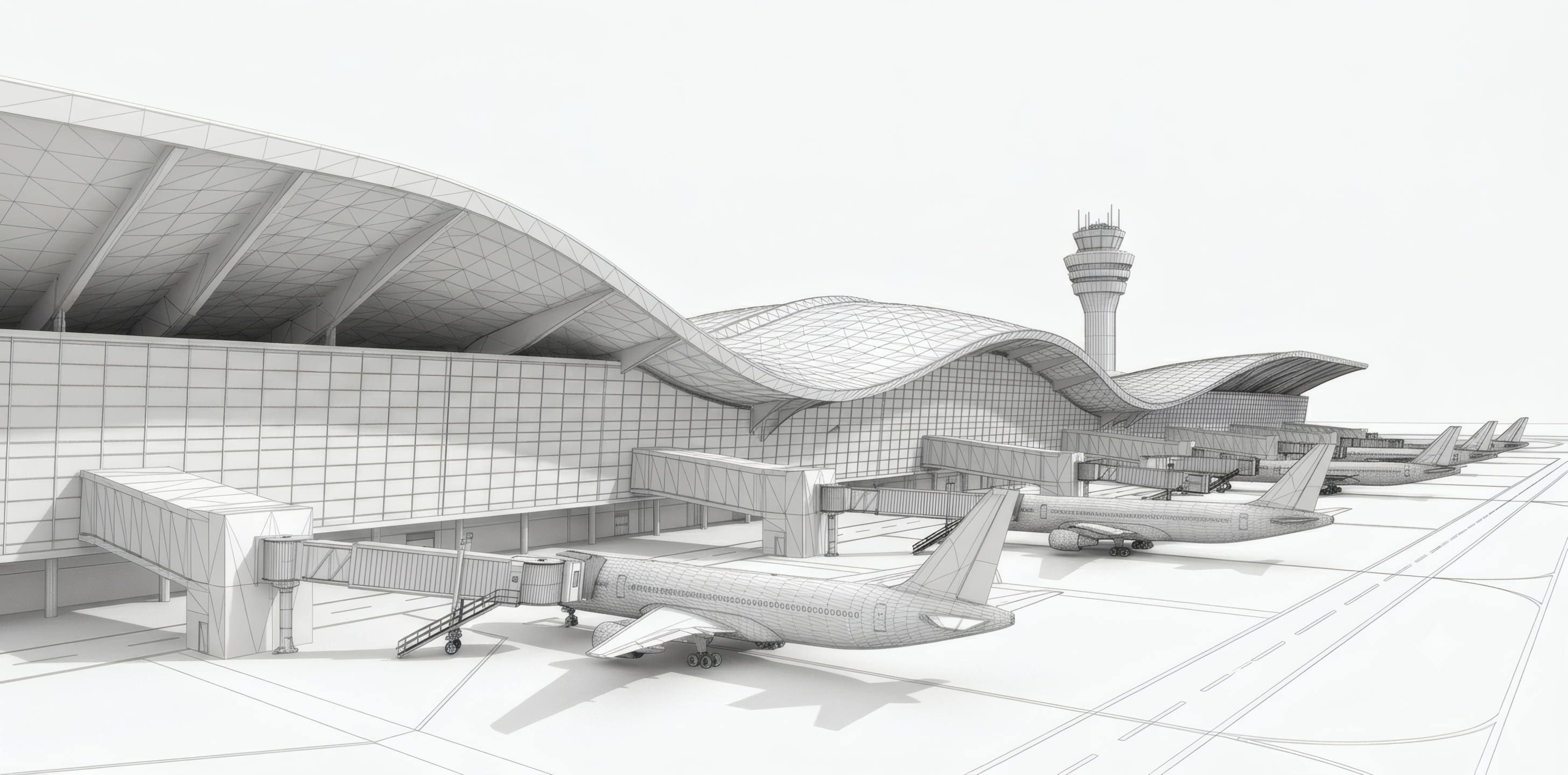 Structural frame of a building on architectural blueprints